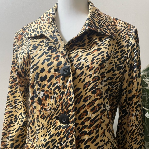 Women’s Coat, WorthingtonStretch, Animal Print, Size: Medium, Beige/Brown/Black - Picture 2 of 8